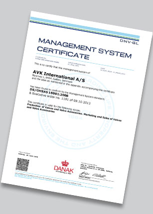 Certificate OHSAS 18001