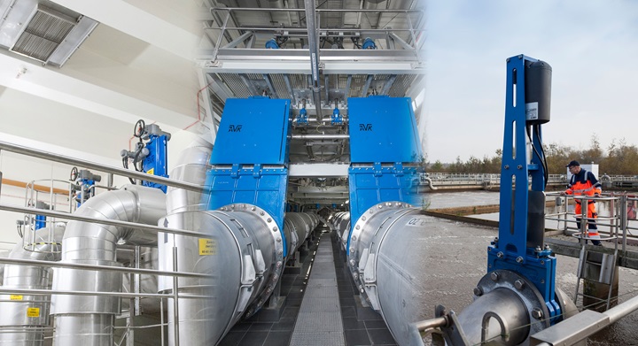 AVK knife gate valves installed