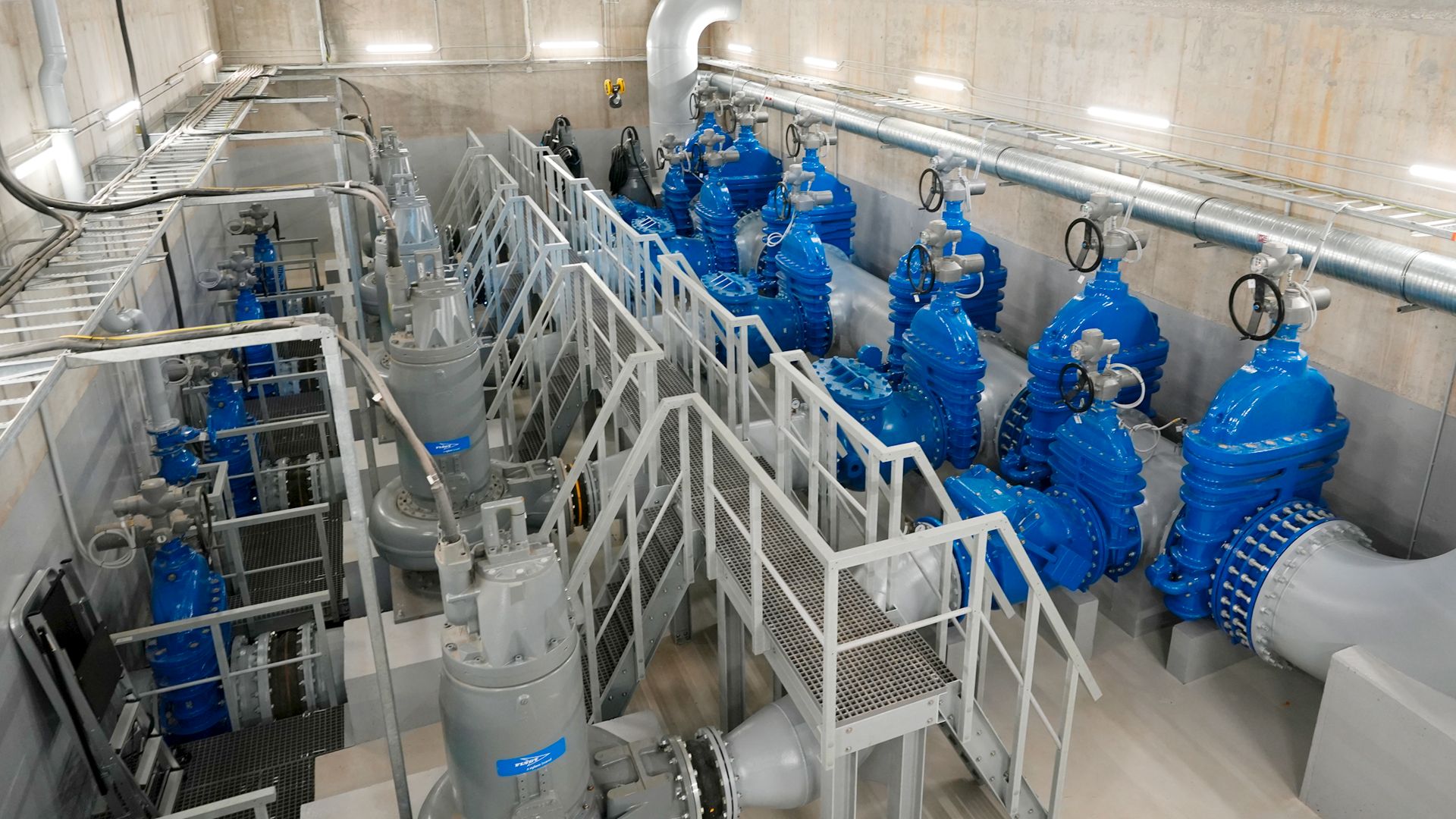 AVK valves at wastewater pumping station in Riga, Latvia